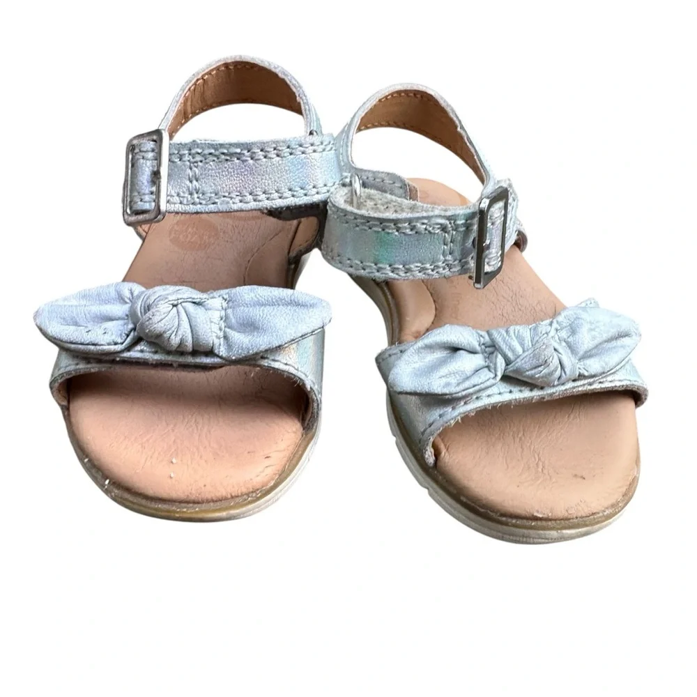 Stride Rite‎ Whitney Sandals Iridescent Silver Toddler Size 5